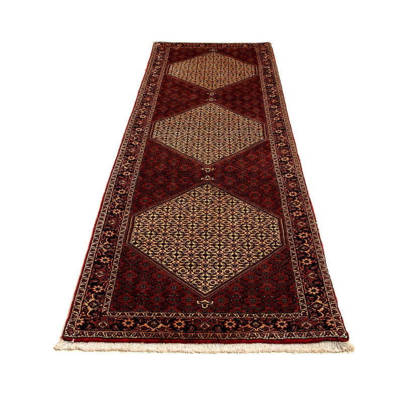 Alfombra de pasillo Alfombra persa - Bidjar - 305 x 84 cm - rojo oscuro