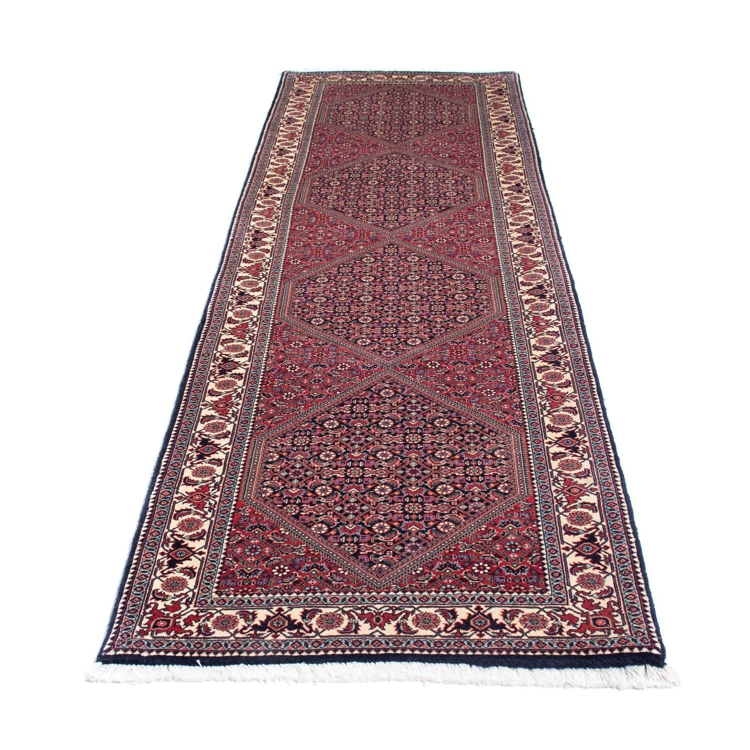 Alfombra de pasillo Alfombra persa - Bidjar - 303 x 84 cm - rojo