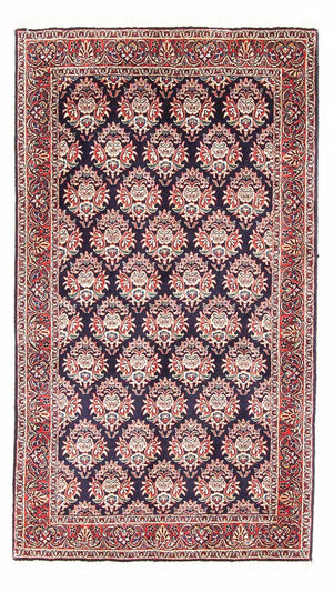 Alfombra persa - Bidjar - 143 x 82 cm - azul oscuro