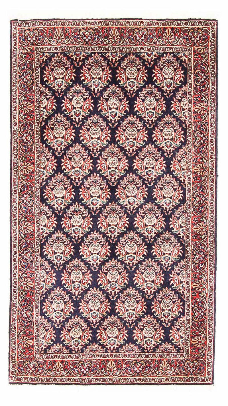 Alfombra persa - Bidjar - 143 x 82 cm - azul oscuro