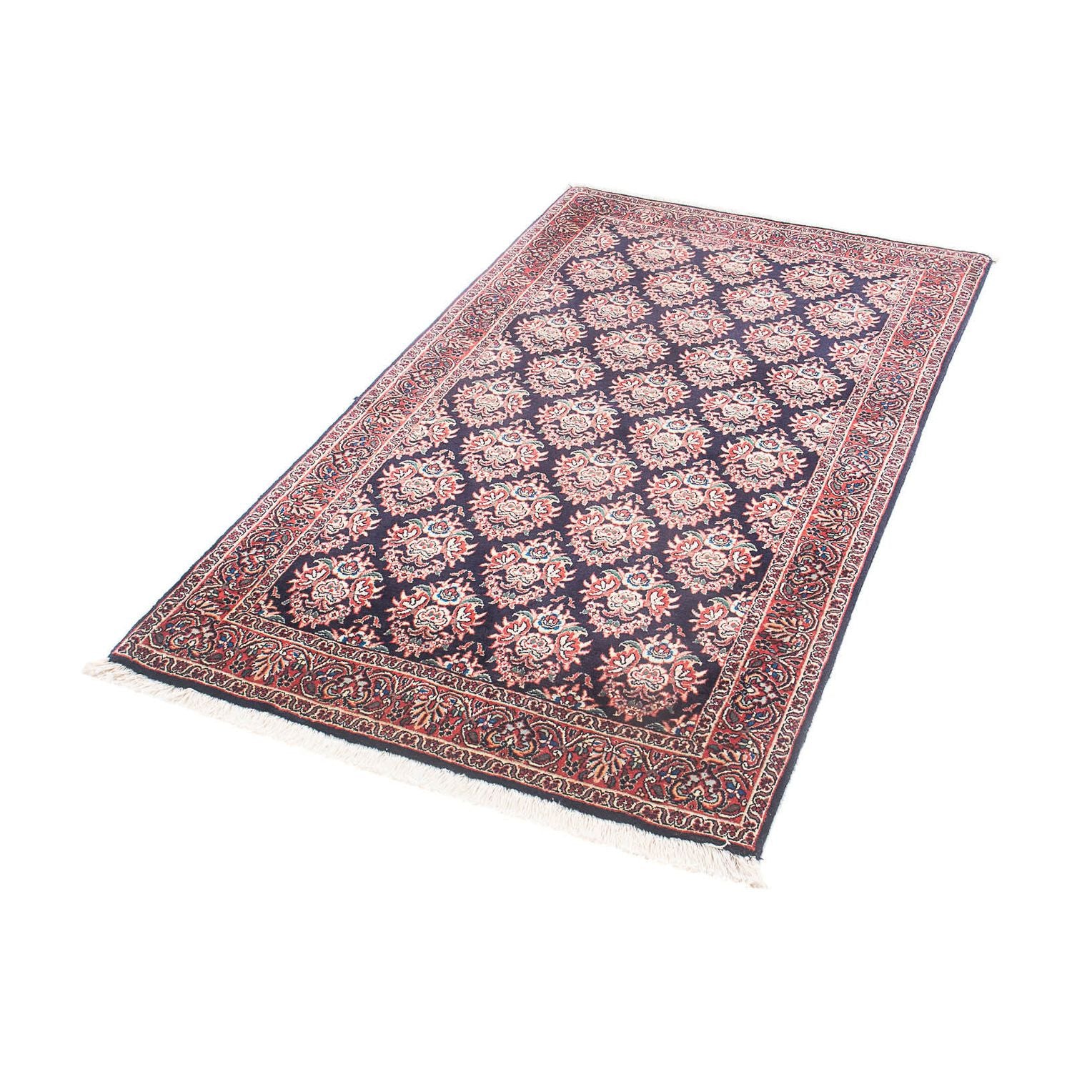 Alfombra persa - Bidjar - 143 x 82 cm - azul oscuro
