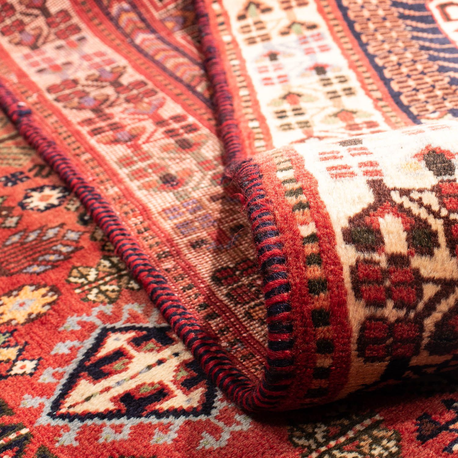 Alfombra persa - Nómada - 290 x 184 cm - rojo oscuro