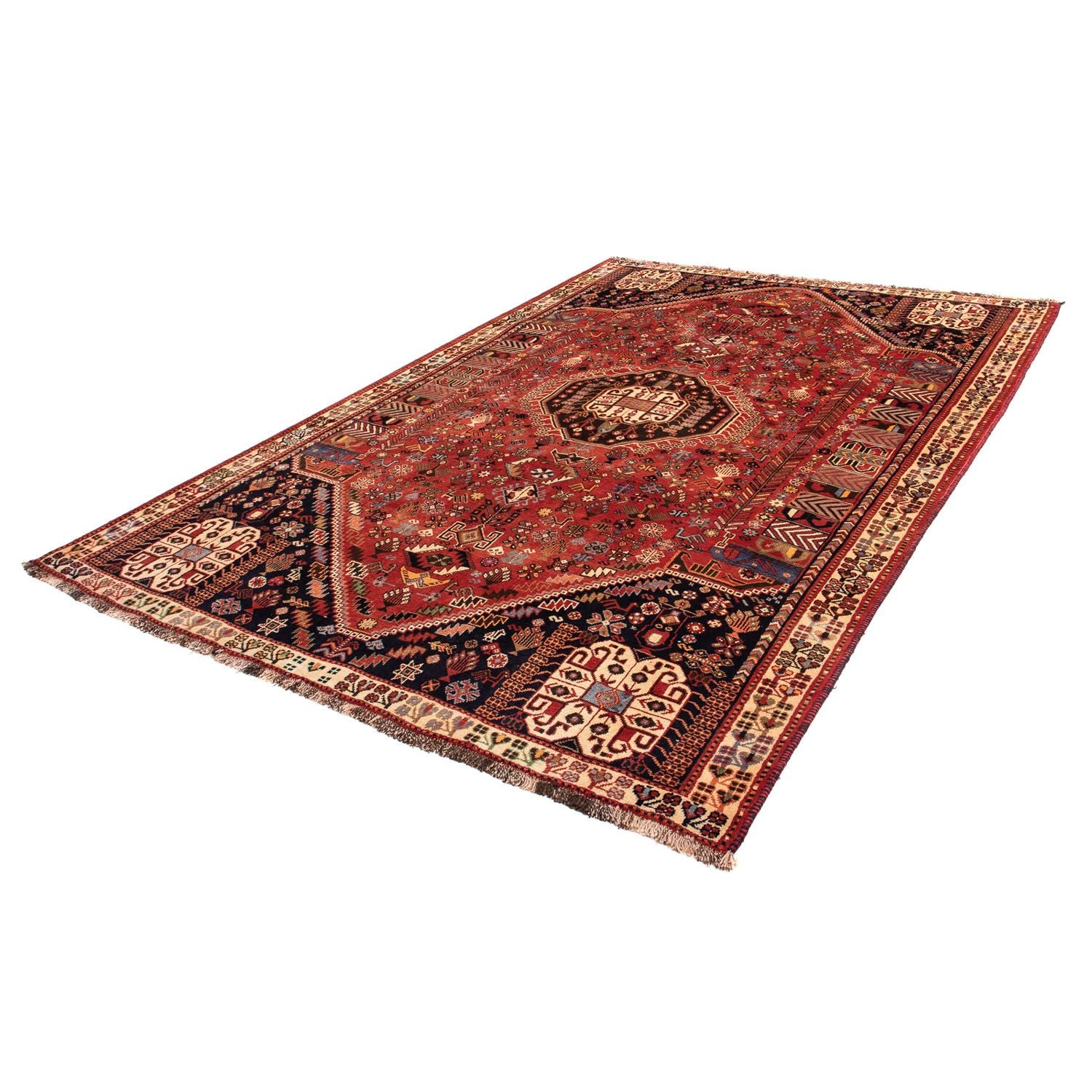 Alfombra persa - Nómada - 290 x 184 cm - rojo oscuro