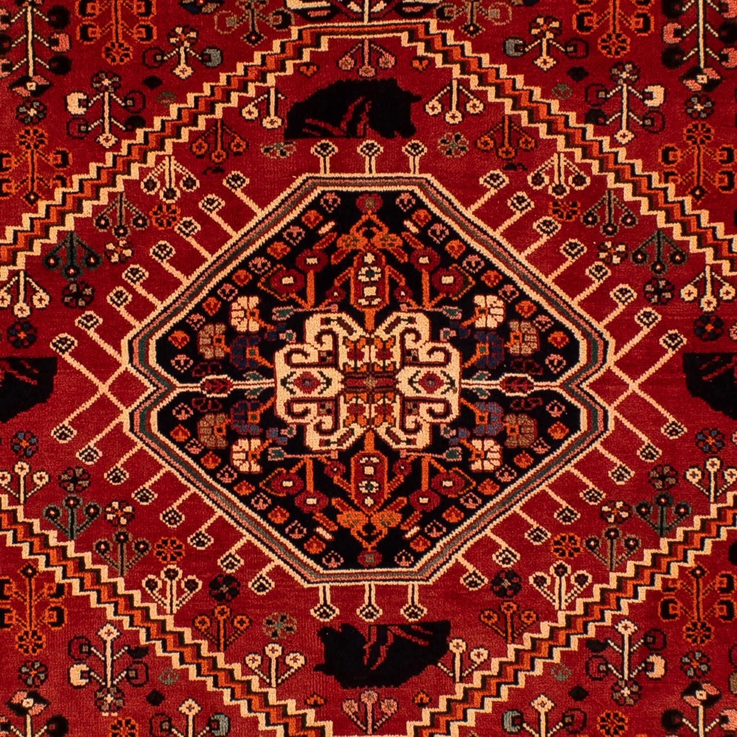 Alfombra persa - Nómada - 273 x 198 cm - rojo oscuro