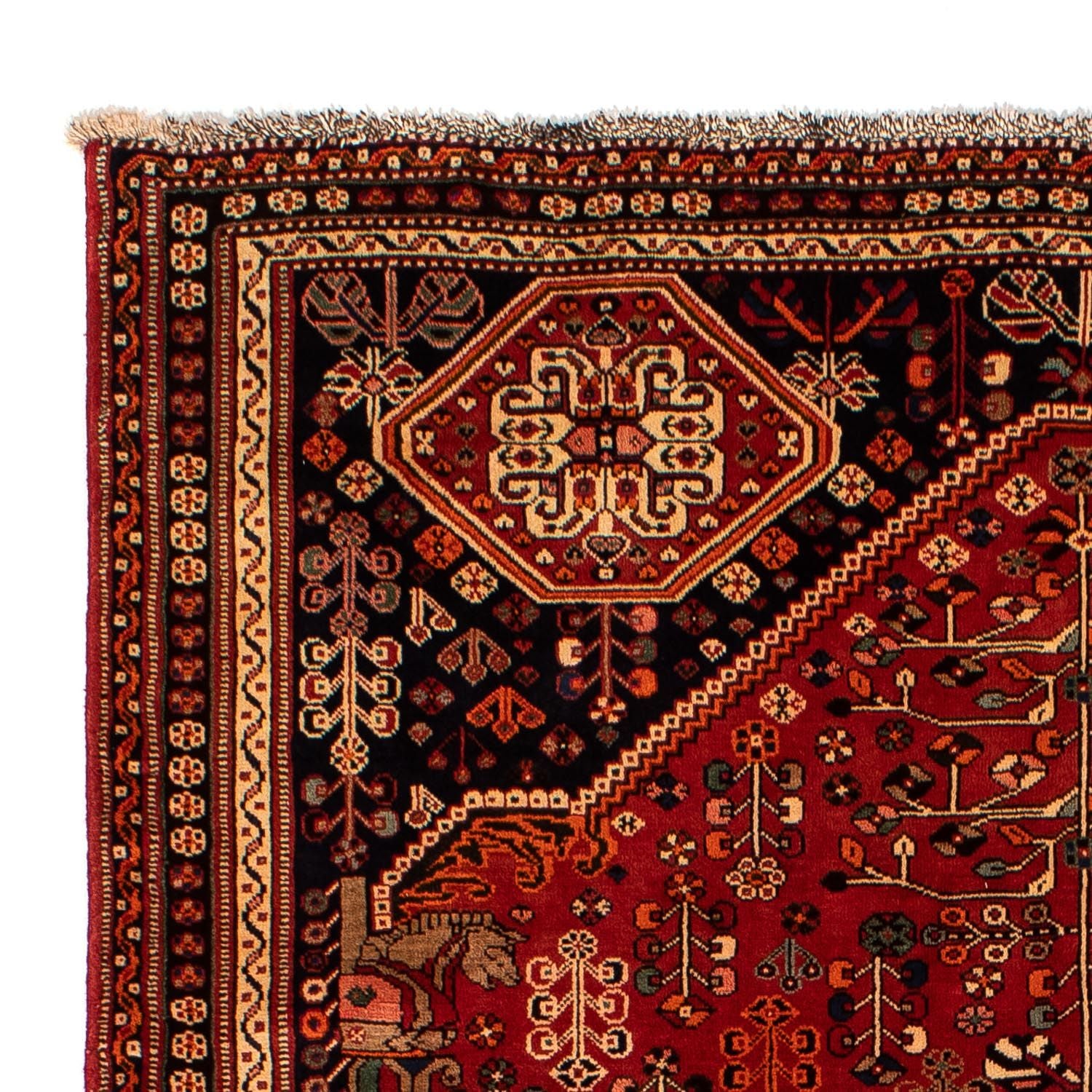 Alfombra persa - Nómada - 273 x 198 cm - rojo oscuro