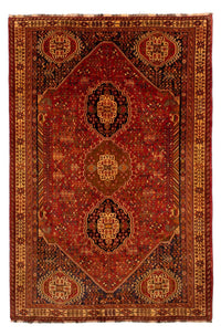 Alfombra persa - Nómada - 280 x 184 cm - rojo oscuro