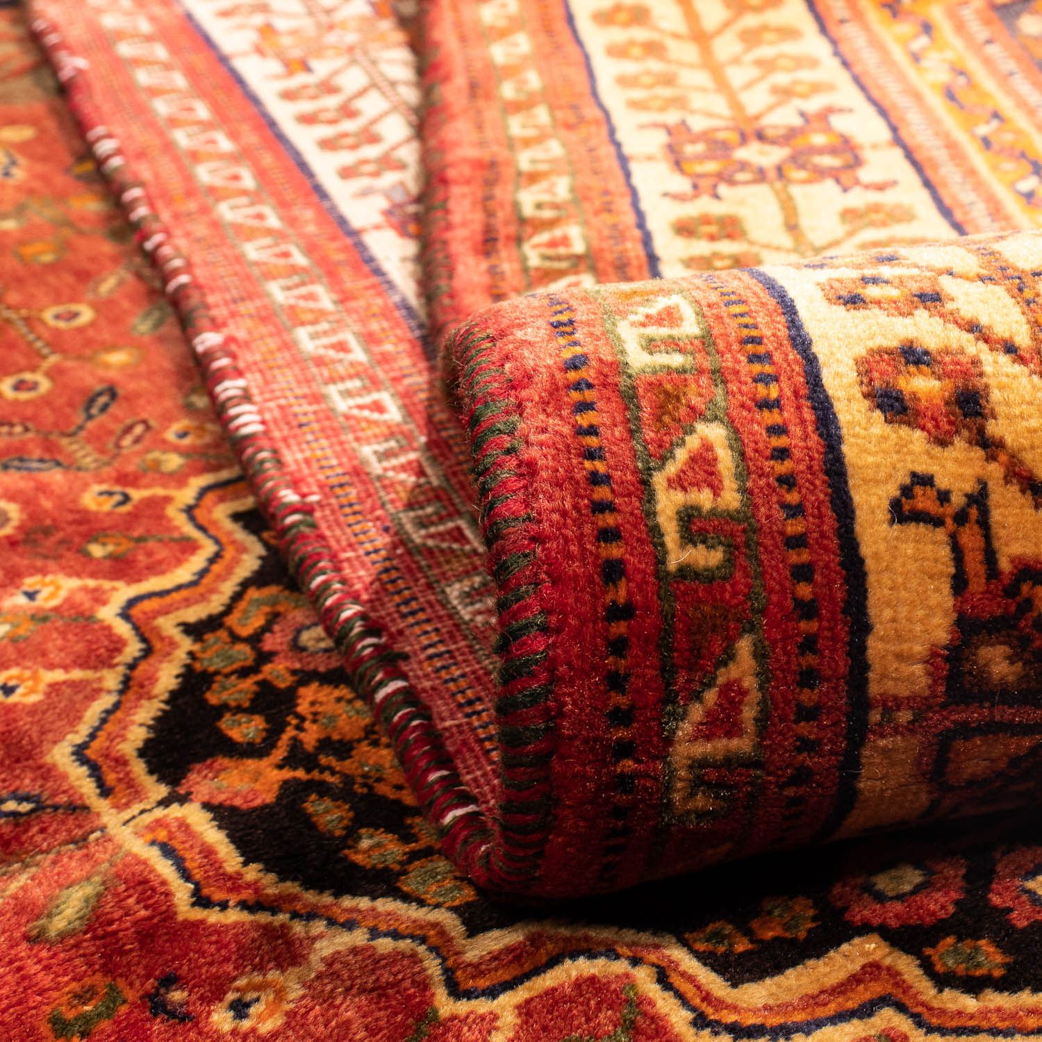 Alfombra persa - Nómada - 280 x 184 cm - rojo oscuro