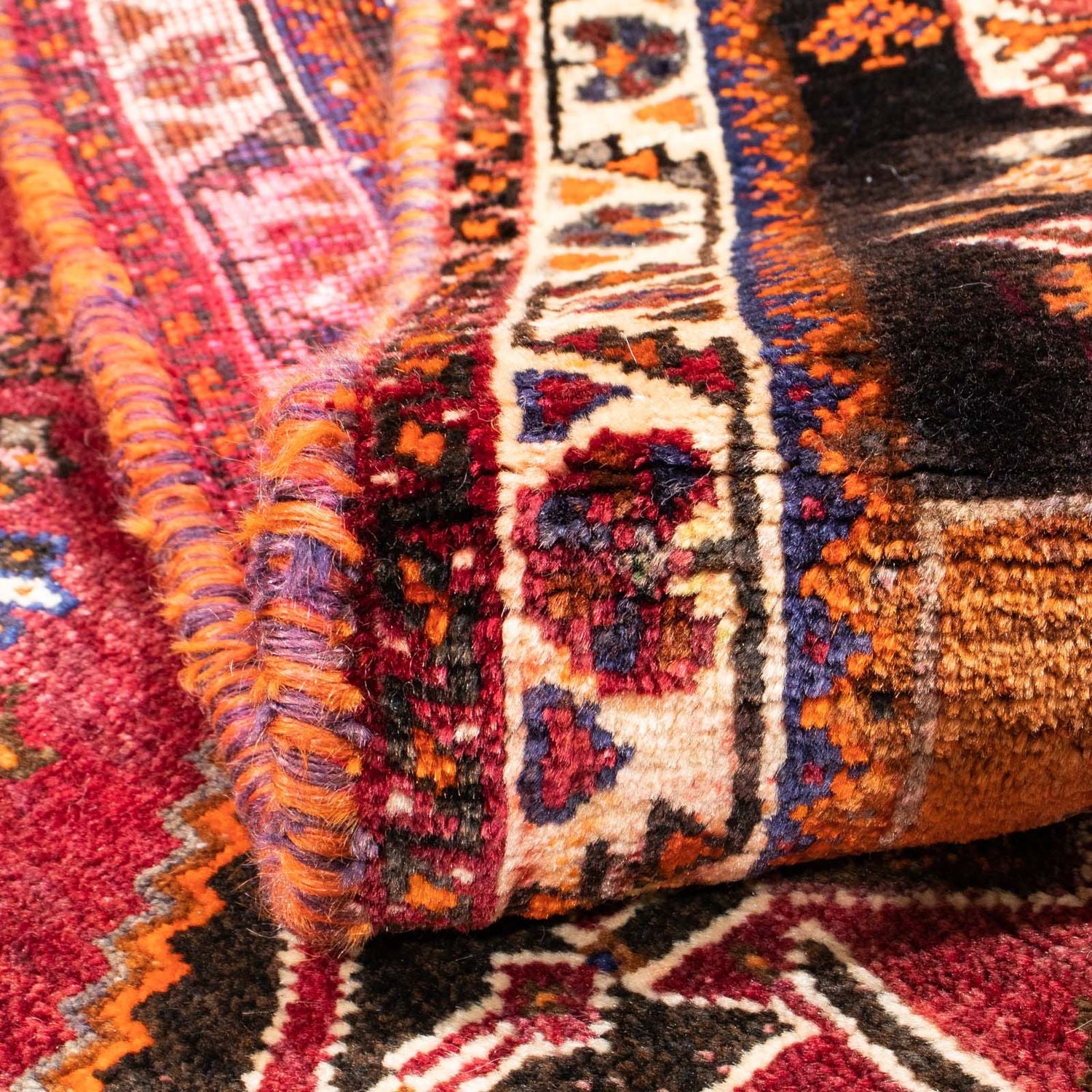 Alfombra persa - Nómada - 160 x 109 cm - rojo oscuro