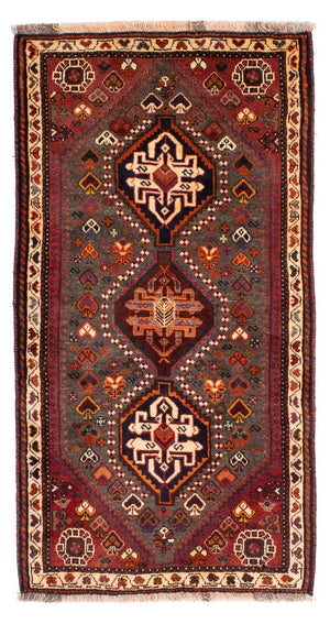 Alfombra persa - Nómada - 158 x 86 cm - marrón oscuro