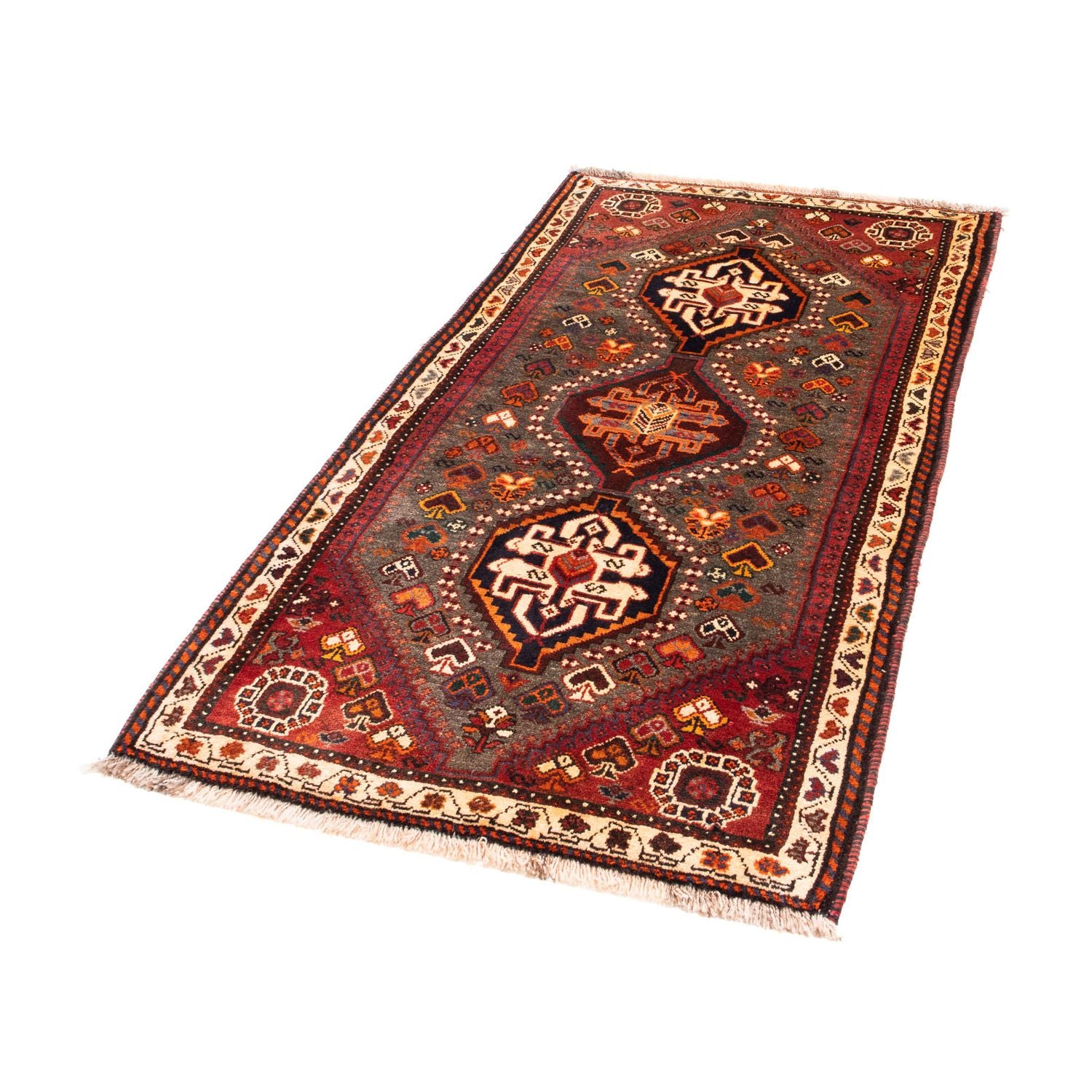 Alfombra persa - Nómada - 158 x 86 cm - marrón oscuro