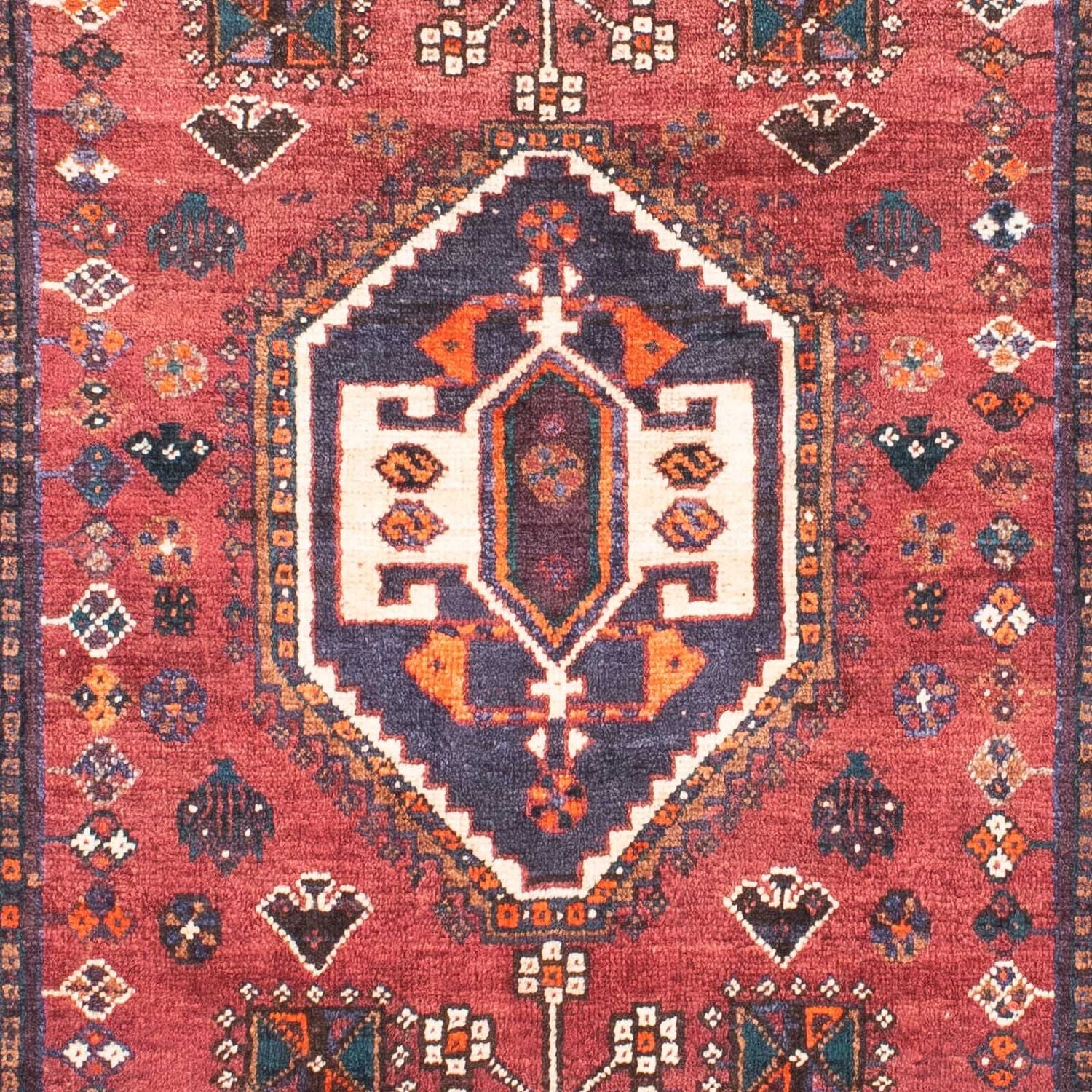 Alfombra persa - Nómada - 152 x 107 cm - rojo oscuro