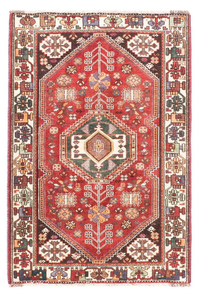 Alfombra persa - Nómada - 152 x 103 cm - rojo oscuro
