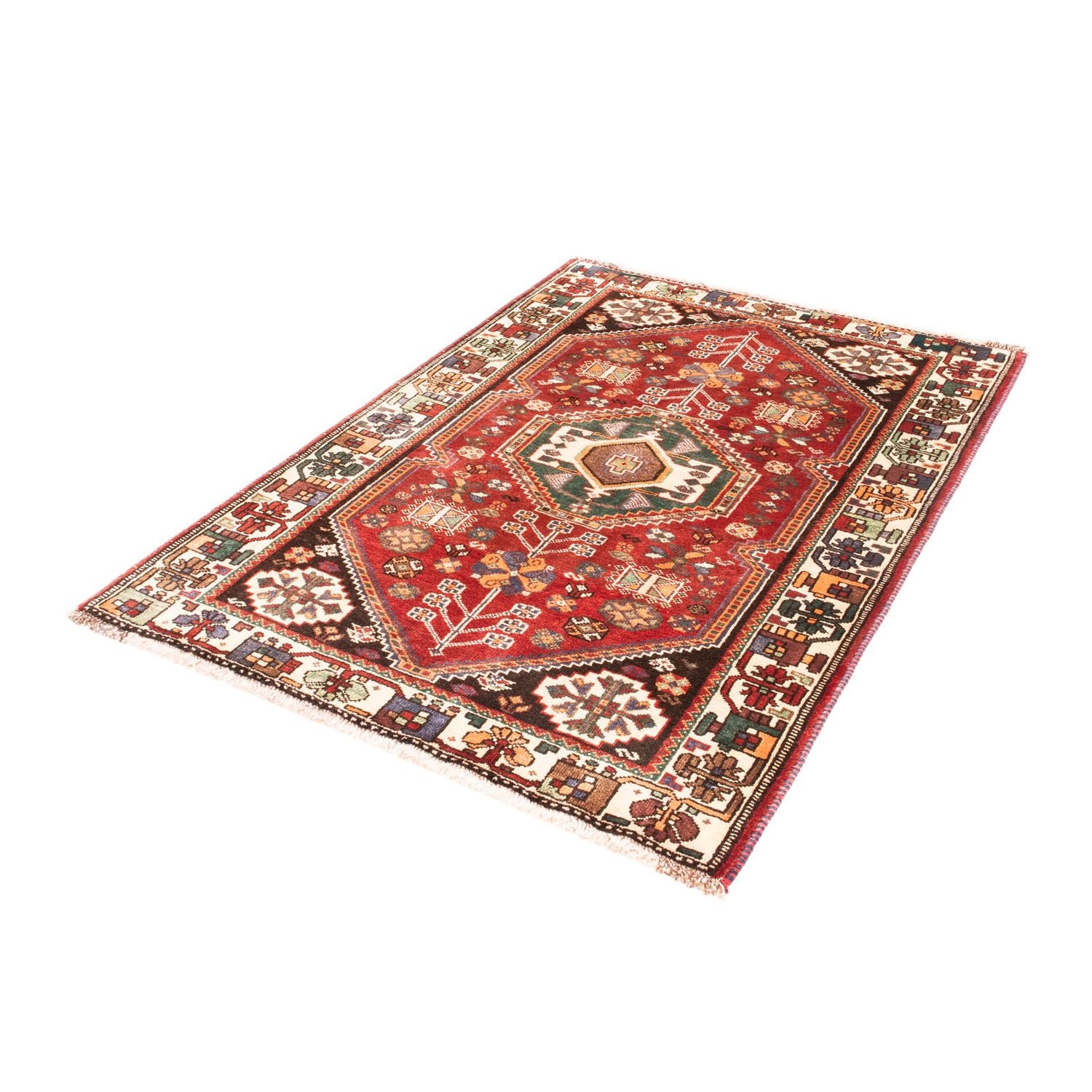 Alfombra persa - Nómada - 152 x 103 cm - rojo oscuro