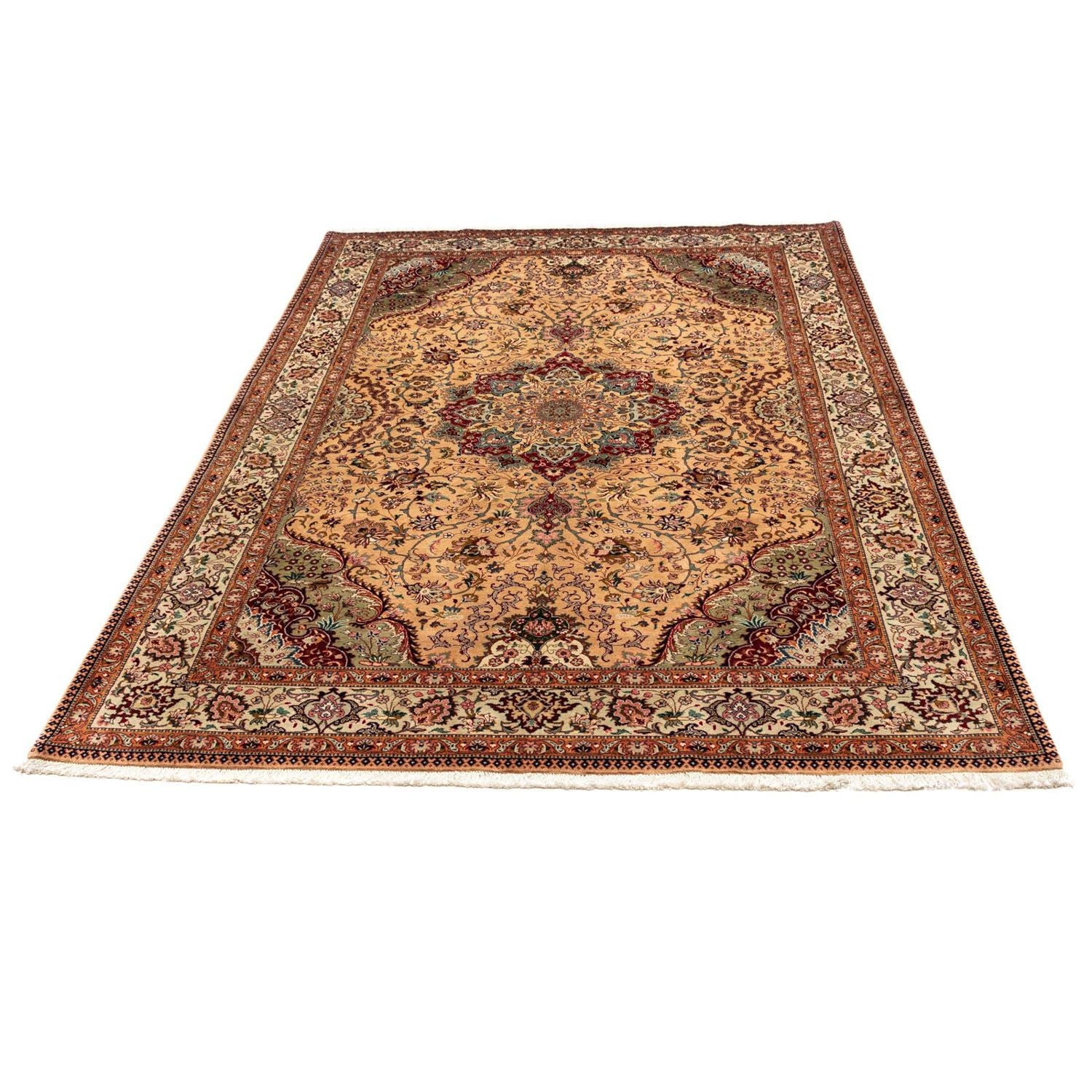 Alfombra Persa - Tabriz - Real - 297 x 195 cm - marrón claro