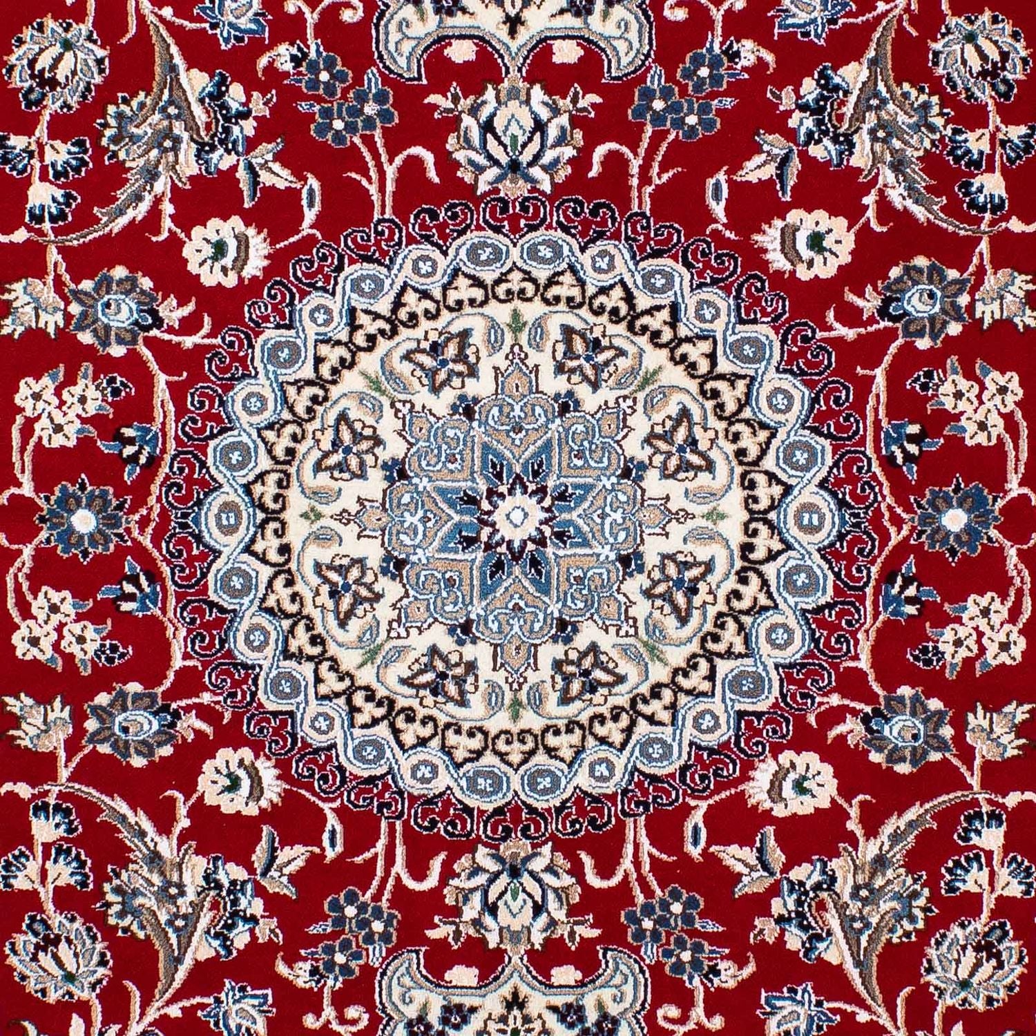 Alfombra Persa - Nain - Real - 240 x 165 cm - rojo oscuro