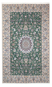 Alfombra Persa - Nain - Real - 254 x 152 cm - verde
