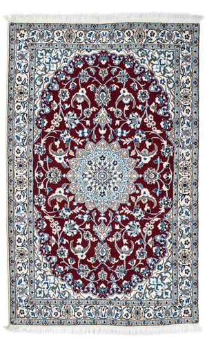 Alfombra de pasillo Alfombra Persa - Nain - Real - 178 x 106 cm - rojo oscuro