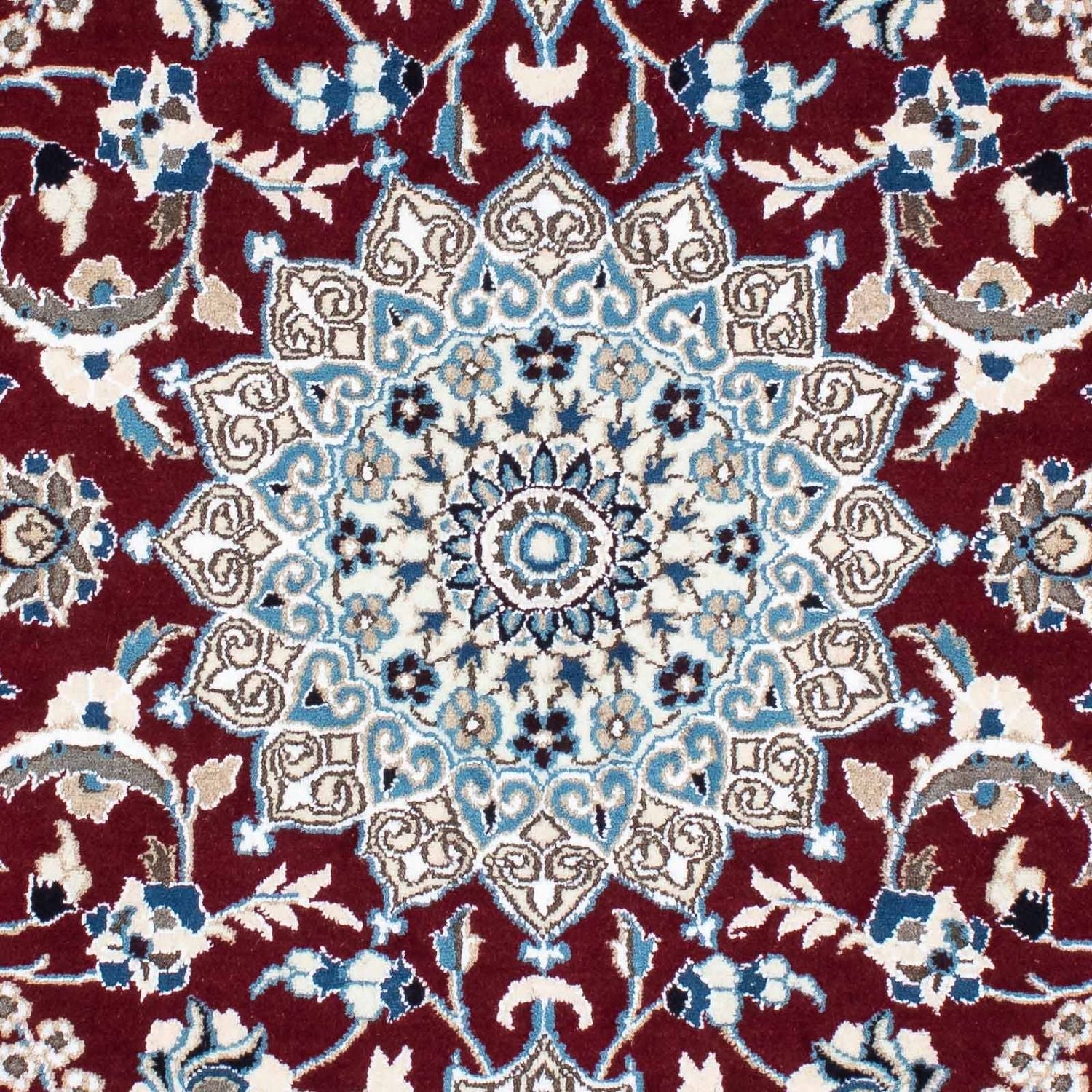 Alfombra de pasillo Alfombra Persa - Nain - Real - 178 x 106 cm - rojo oscuro