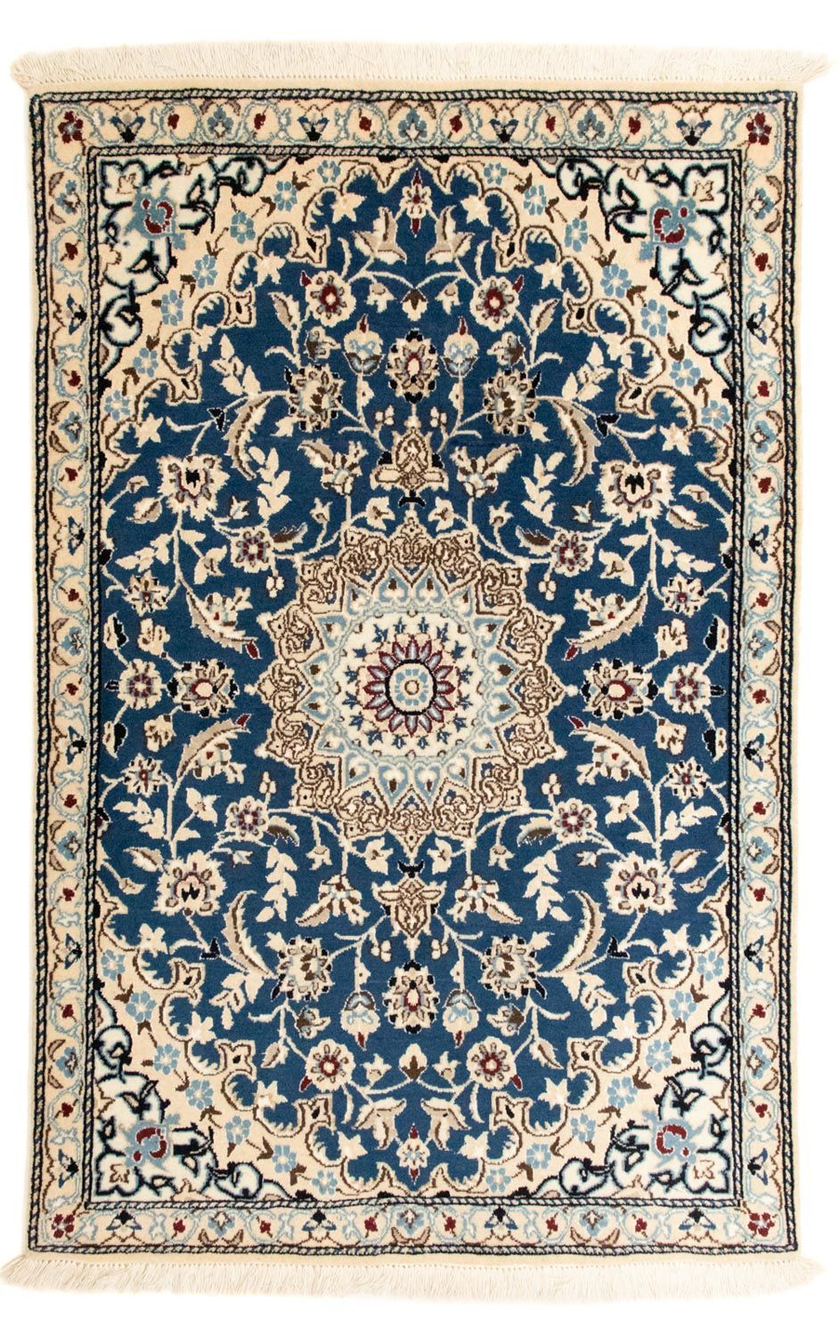 Alfombra Persa - Nain - Real - 133 x 85 cm - azul