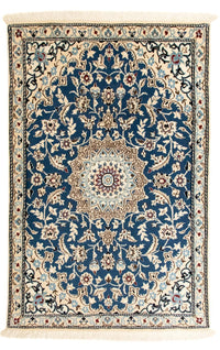 Alfombra Persa - Nain - Real - 133 x 85 cm - azul