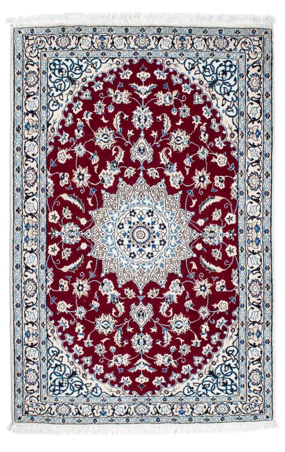 Alfombra Persa - Nain - Real - 169 x 110 cm - rojo oscuro