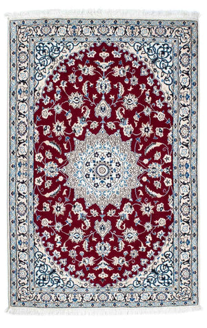 Alfombra Persa - Nain - Real - 169 x 110 cm - rojo oscuro