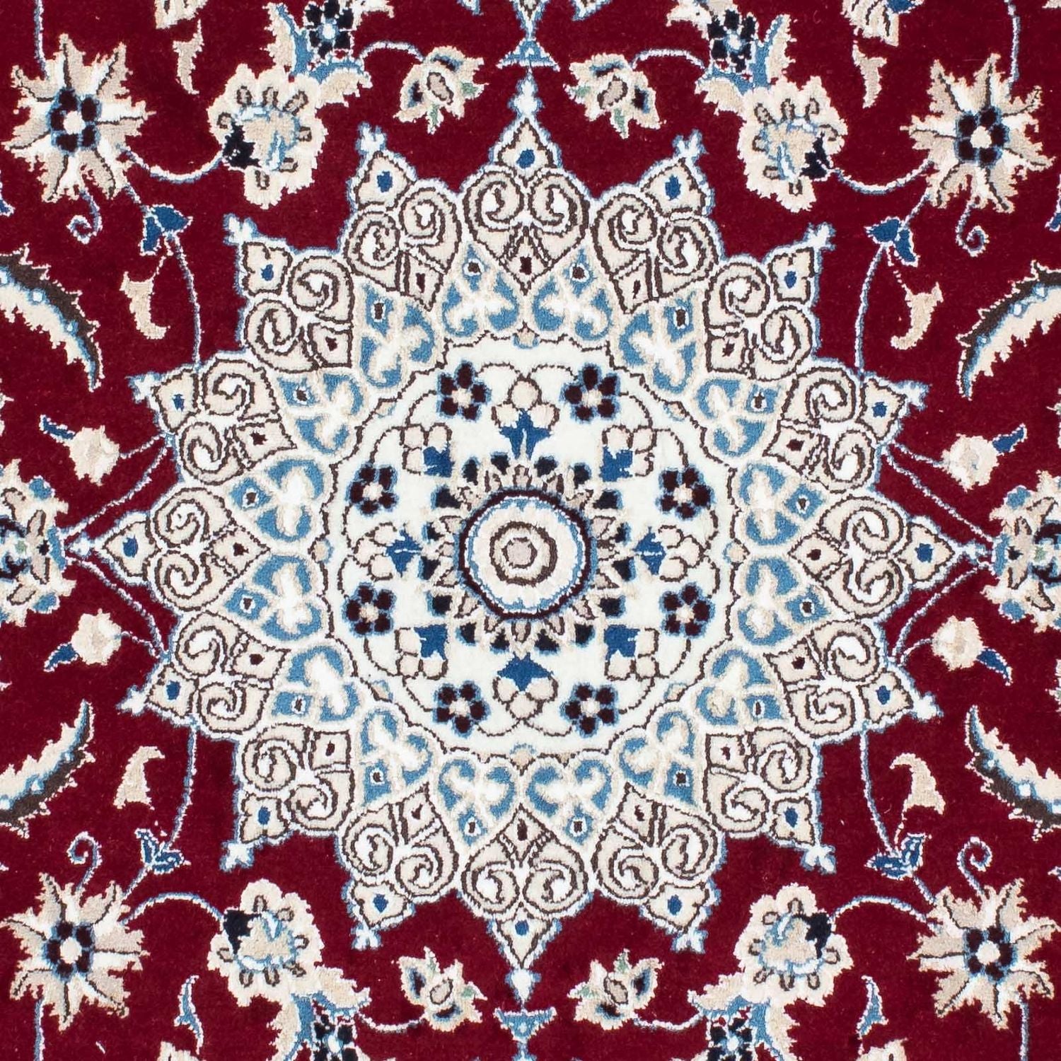 Alfombra Persa - Nain - Real - 169 x 110 cm - rojo oscuro
