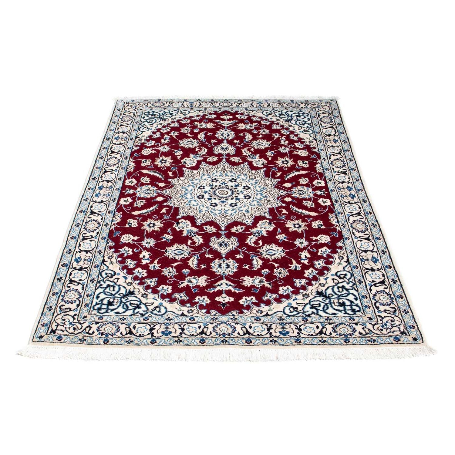 Alfombra Persa - Nain - Real - 169 x 110 cm - rojo oscuro