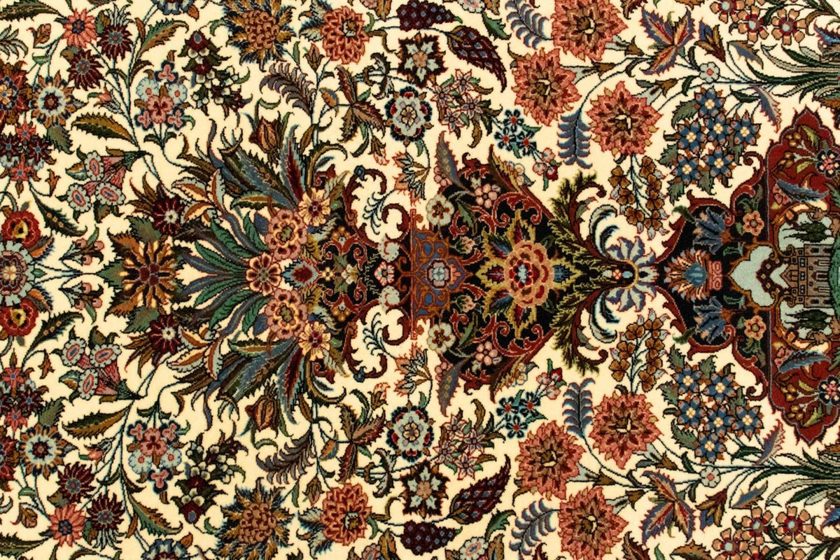 Alfombra persa - Ghom - 145 x 102 cm - beige