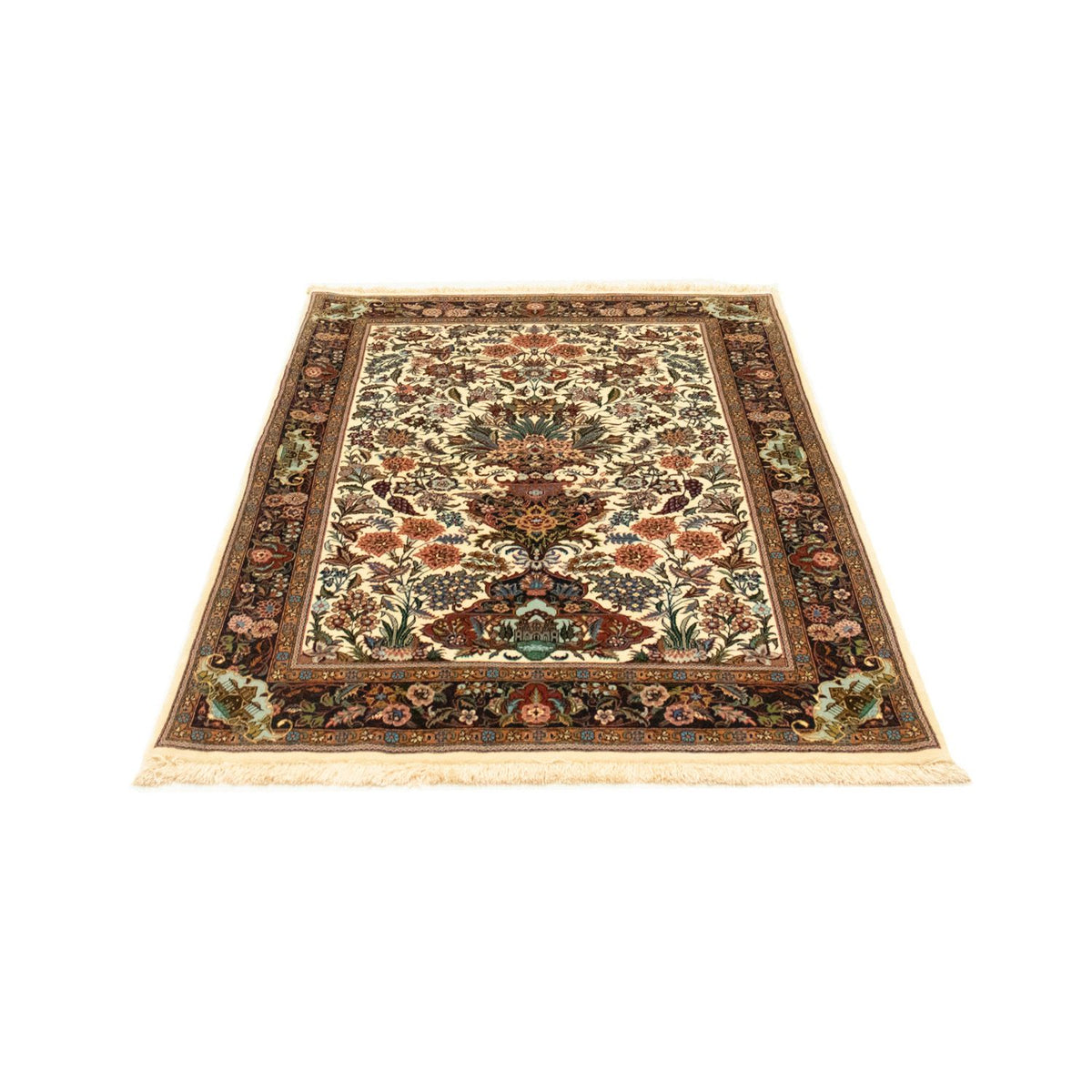 Alfombra persa - Ghom - 145 x 102 cm - beige