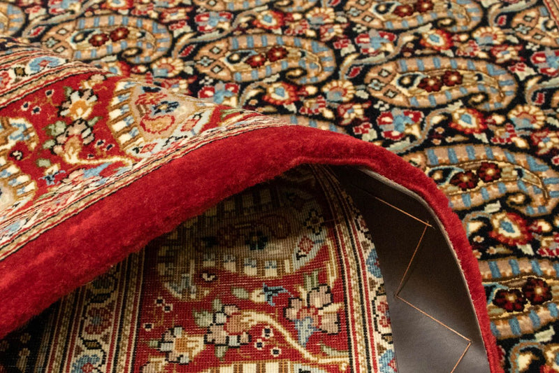 Alfombra persa - Ghom - 156 x 106 cm - azul oscuro