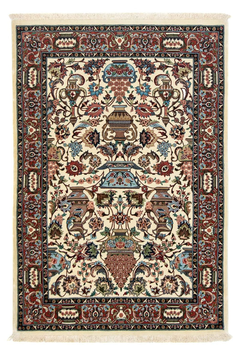 Alfombra persa - Ghom - 154 x 102 cm - beige