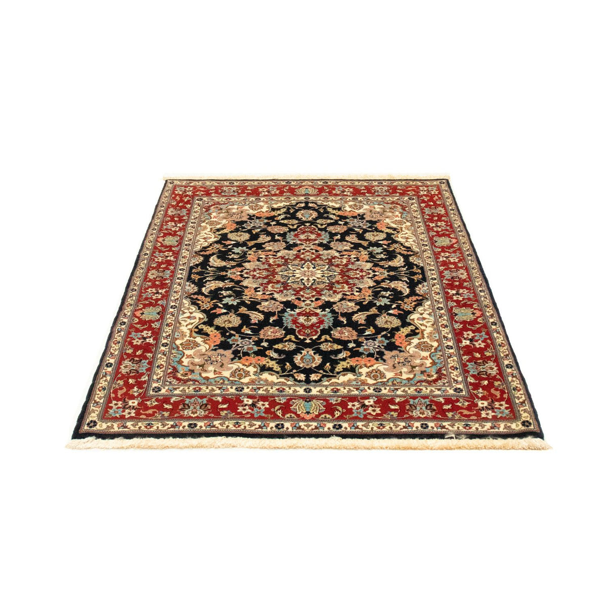 Alfombra persa - Ghom - 147 x 101 cm - negro