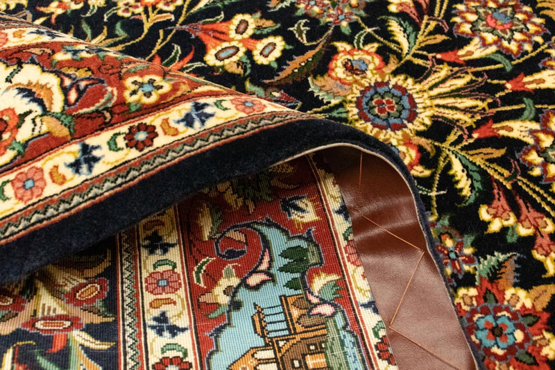 Alfombra persa - Ghom - 153 x 102 cm - negro
