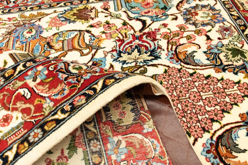 Alfombra persa - Ghom - 152 x 101 cm - beige