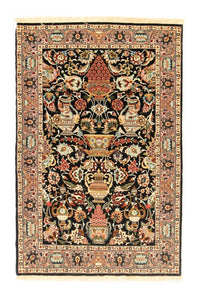Alfombra persa - Ghom - 157 x 102 cm - negro