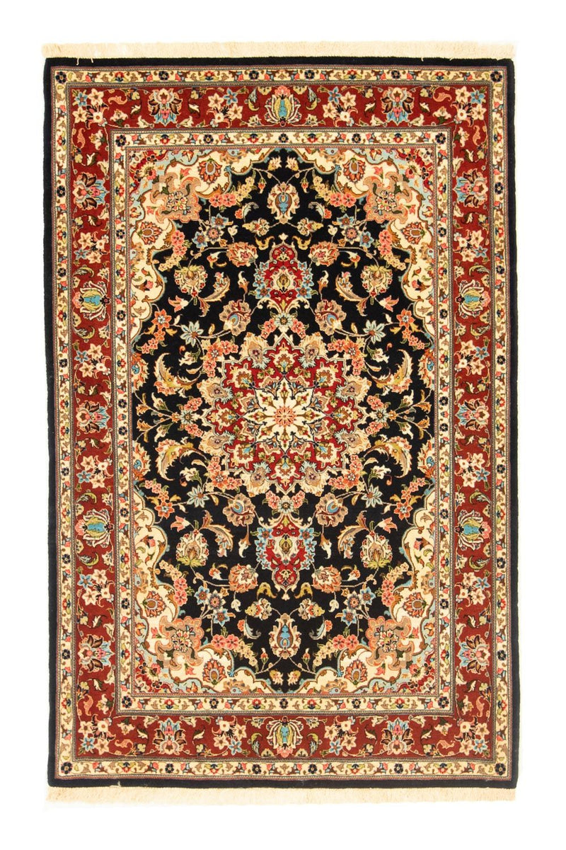 Alfombra persa - Ghom - 162 x 102 cm - azul oscuro
