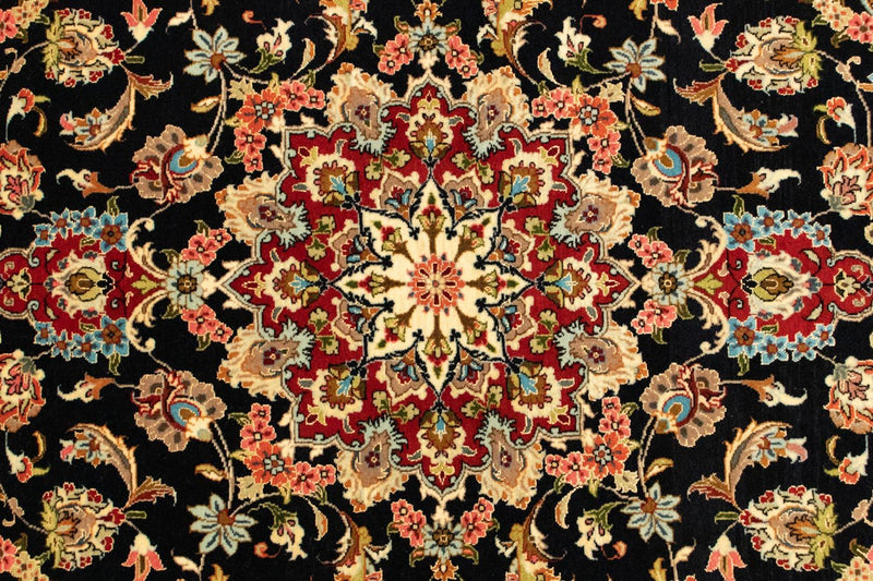 Alfombra persa - Ghom - 162 x 102 cm - azul oscuro