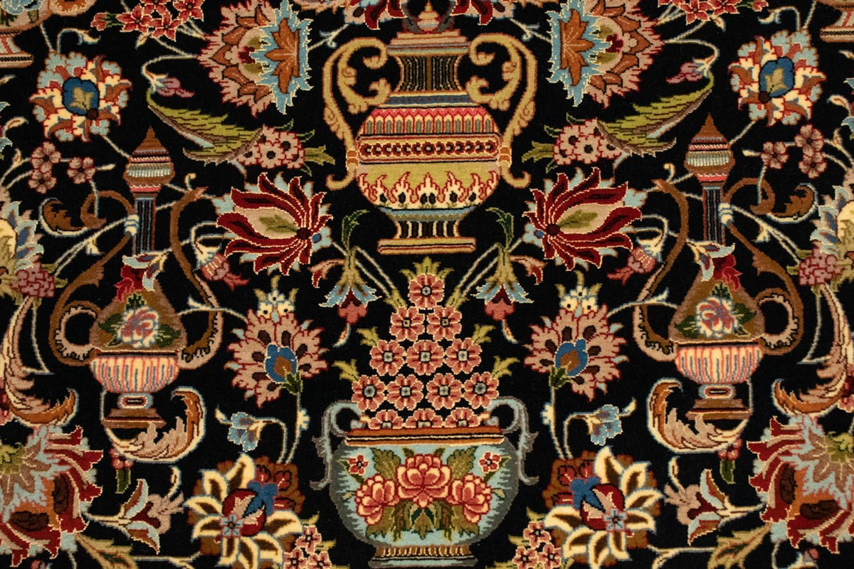 Alfombra persa - Ghom - 158 x 102 cm - azul oscuro