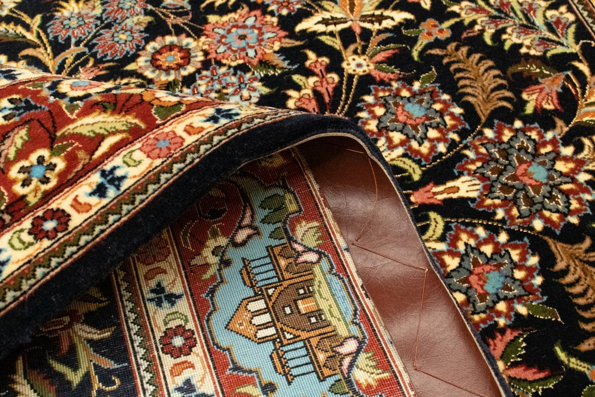 Alfombra persa - Ghom - 154 x 103 cm - negro