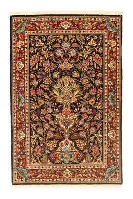 Alfombra persa - Ghom - 156 x 102 cm - negro