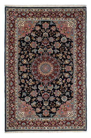 Alfombra persa - Ghom - 212 x 140 cm - azul oscuro