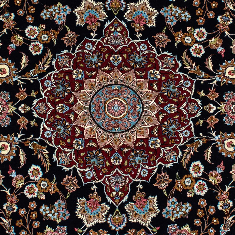 Alfombra persa - Ghom - 212 x 140 cm - azul oscuro