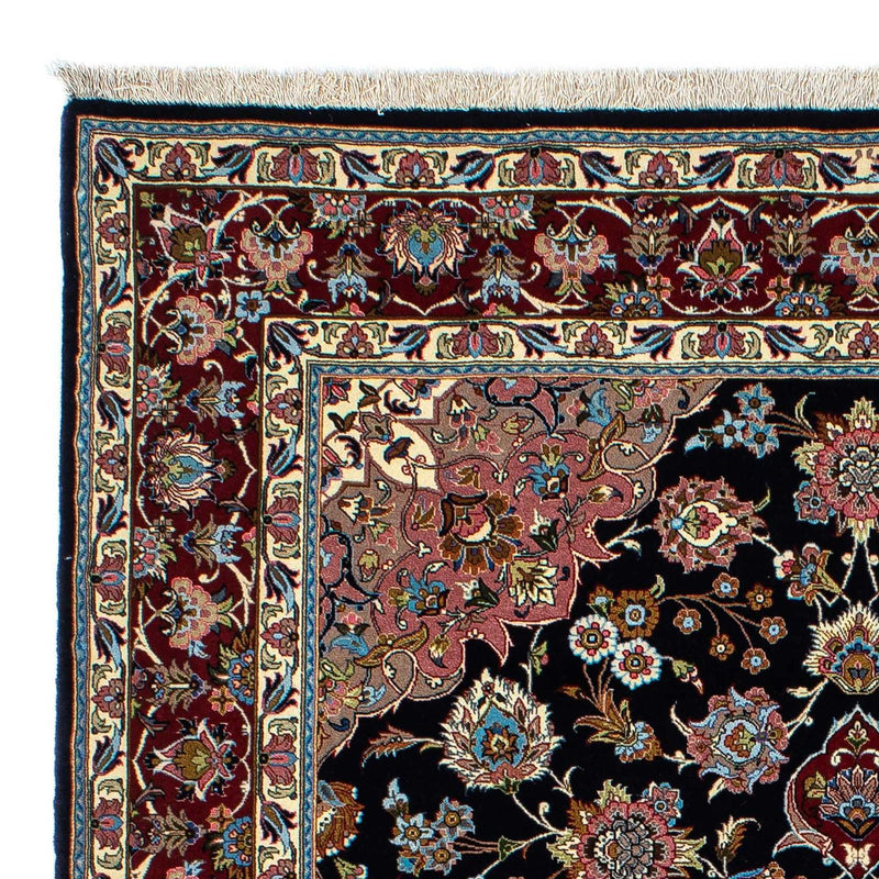 Alfombra persa - Ghom - 212 x 140 cm - azul oscuro