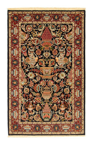 Alfombra persa - Ghom - 161 x 102 cm - negro
