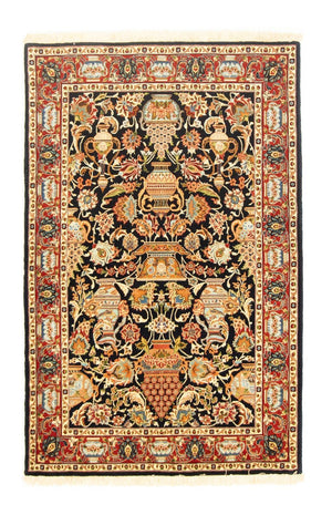 Alfombra persa - Ghom - 152 x 99 cm - azul oscuro