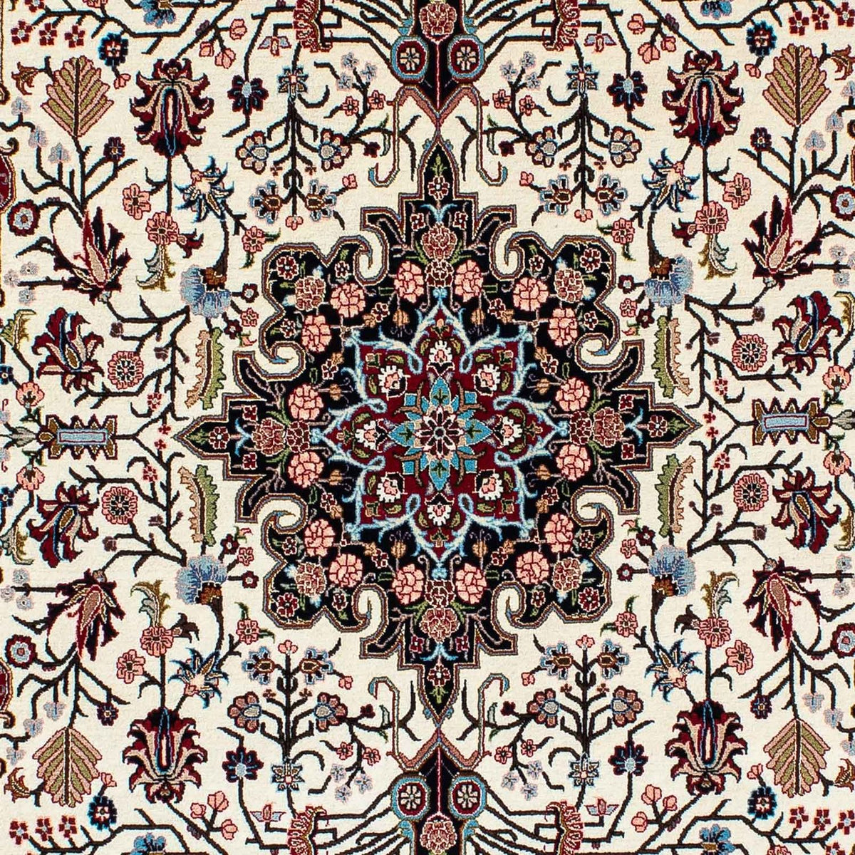 Alfombra persa - Ghom - 210 x 139 cm - beige