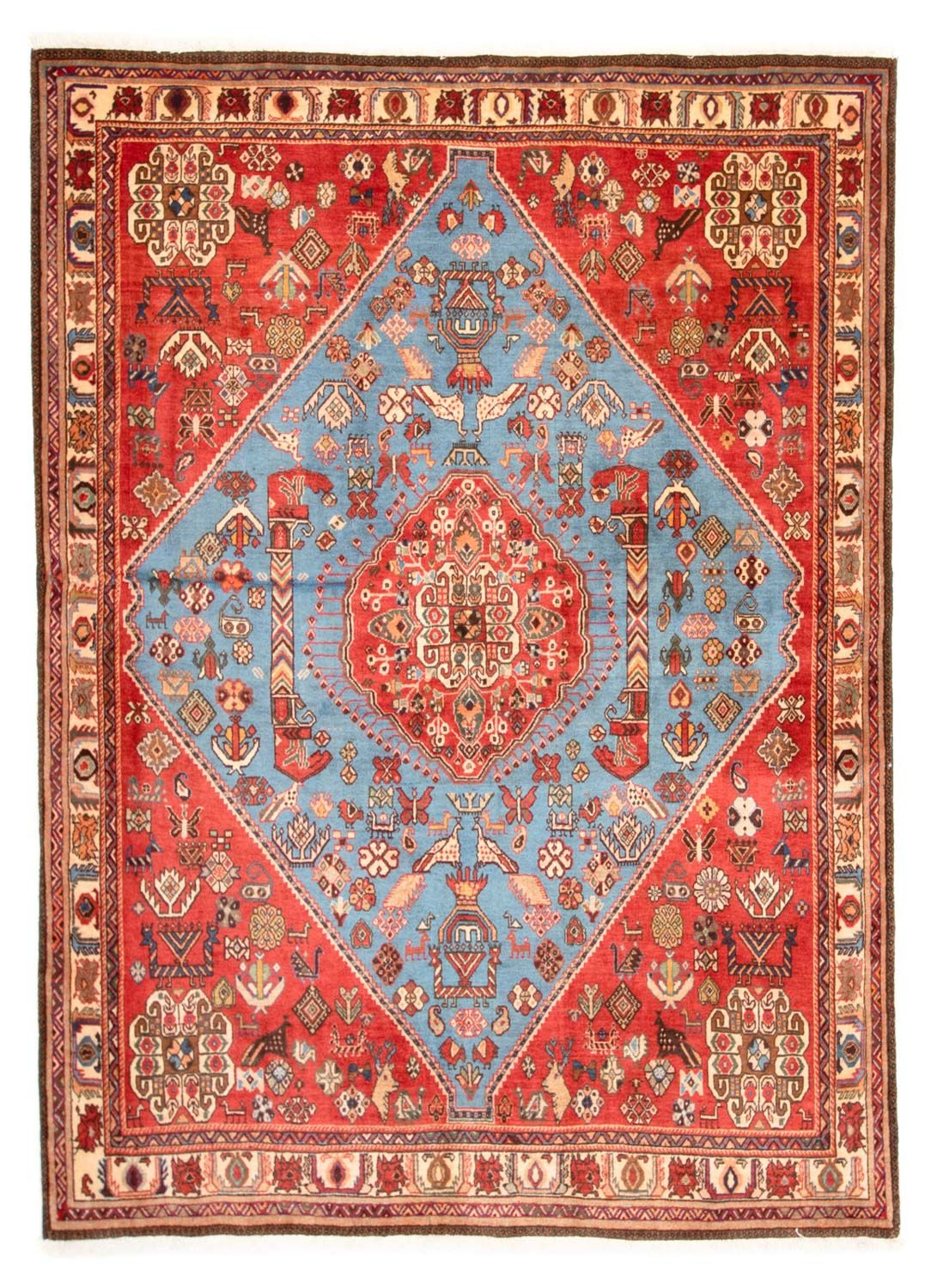 Alfombra persa - Nómada - 203 x 158 cm - azul claro