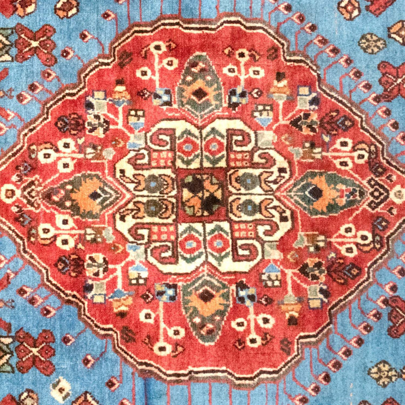 Alfombra persa - Nómada - 203 x 158 cm - azul claro