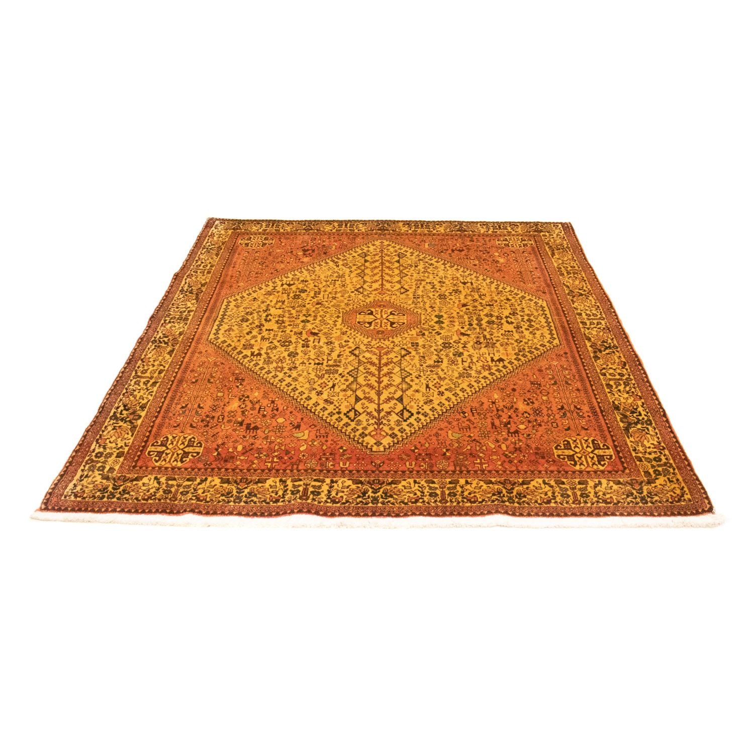 Alfombra persa - Nómada - 199 x 156 cm - beige